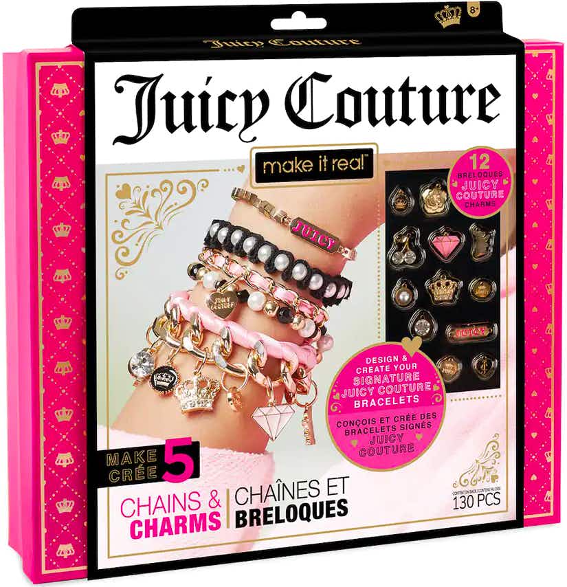 gifts for teens - A Juicy Couture DIY chain bracelet set