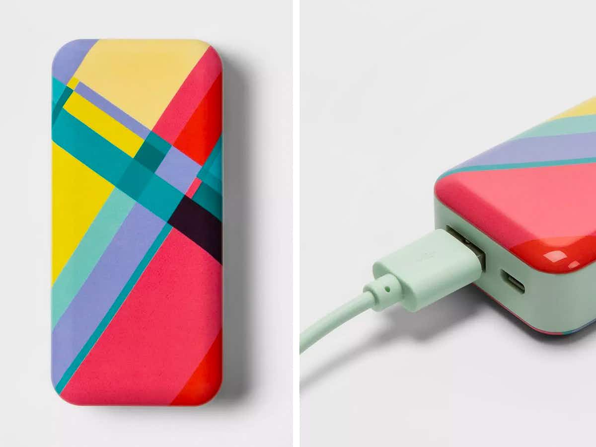 gifts for teens - A portable charger/power bank with a cool pattern