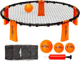 A volleyball spike ball set