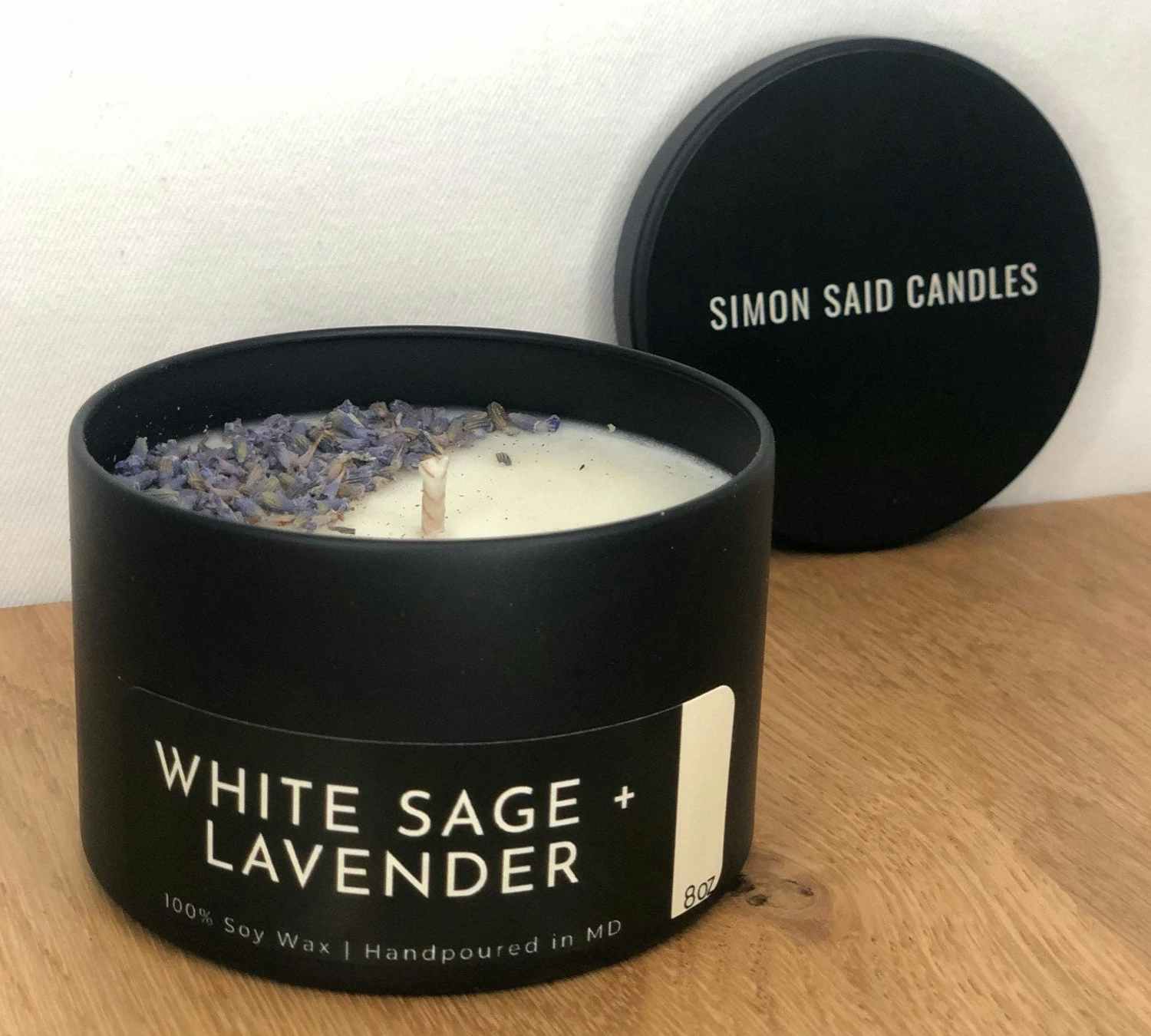 White sage and lavender candle 