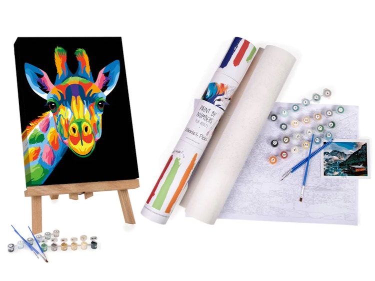 Colorful Giraffe paint by number