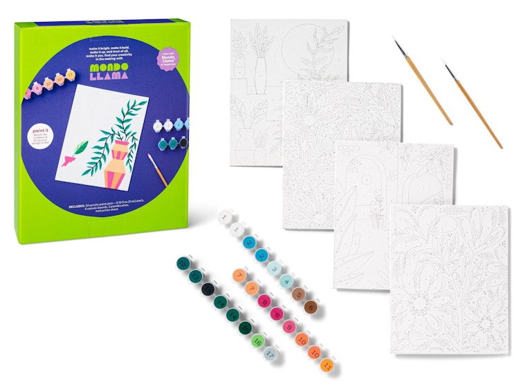 best paint by number kits Mondo Llama 4pk Paint by Number