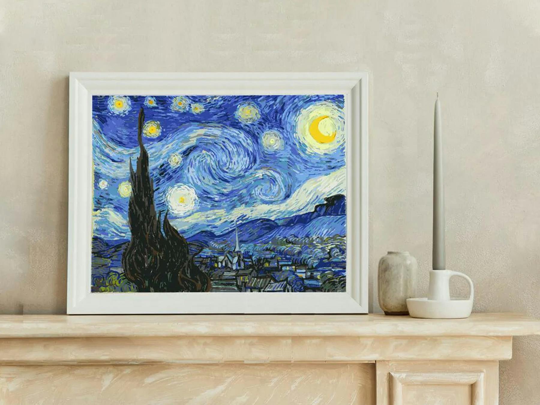 Starry night paint-by-number