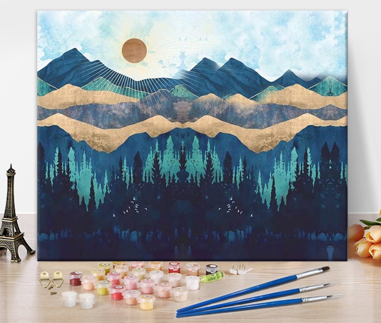 best paint by number kits Sunset Landscape Paint by Numbers for Adults