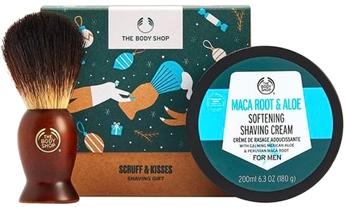 A men's shaving kit gift set from The Body Shop