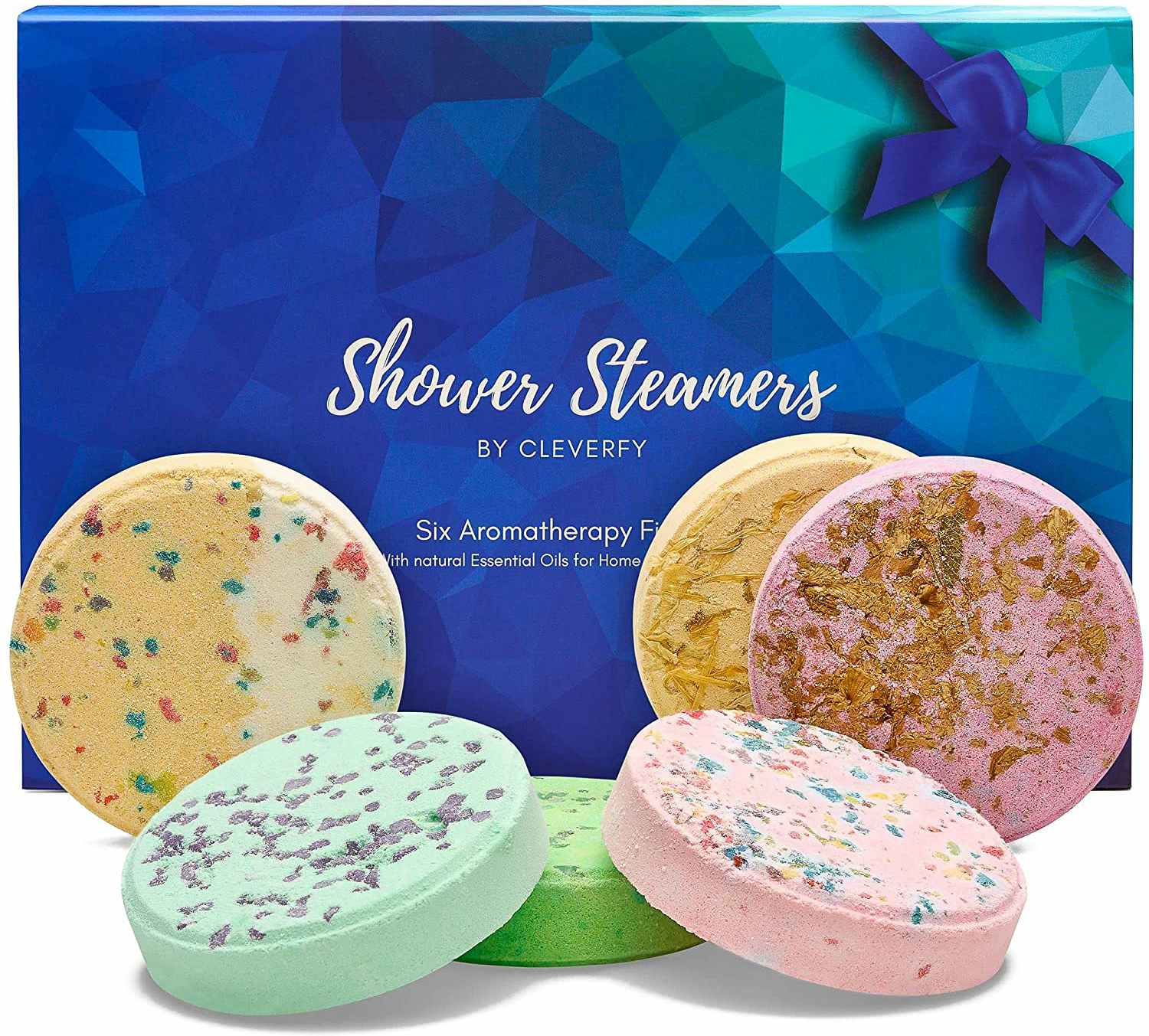 best stocking stuffer ideas - Some Cleverfy Shower Steamers with their box