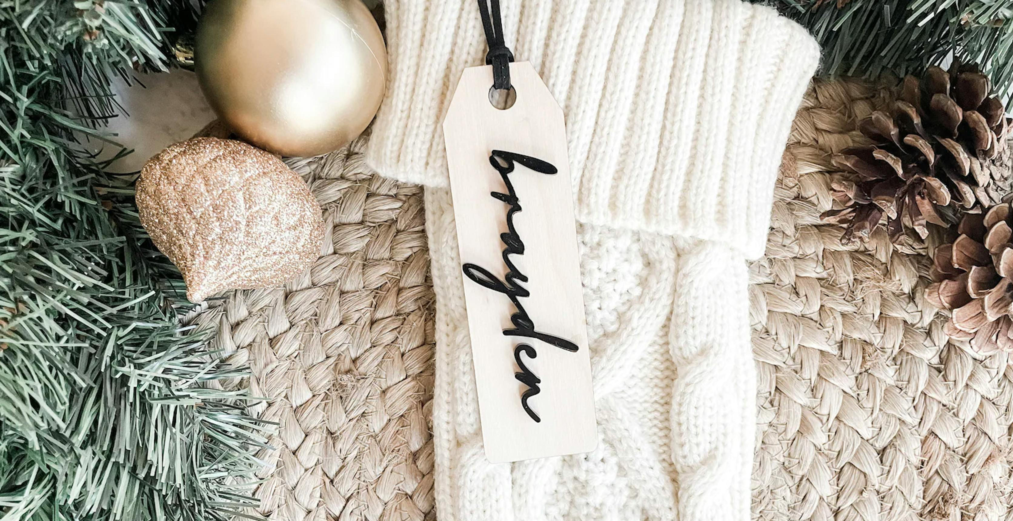 Christmas Stocking Name Tags for Cheap Customization