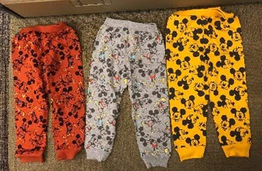Mickey pants clothing set included in the Disney clothes recall