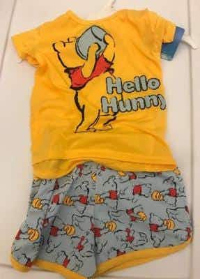 Winnie the Pooh clothing set included in the Disney clothes recall