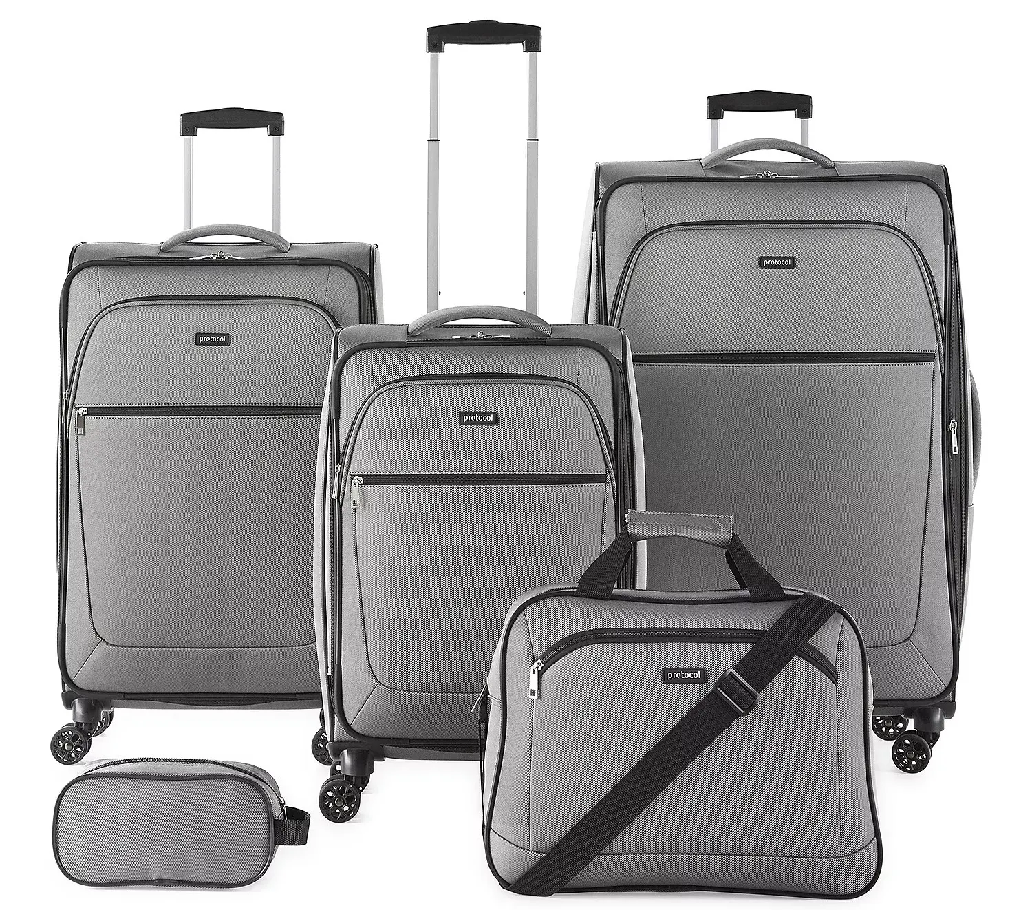 protocol 5 piece luggage set