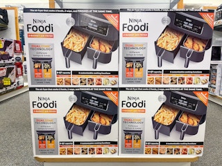 Ninja Foodi Dual Basket Air Fryer photo of stack of boxes