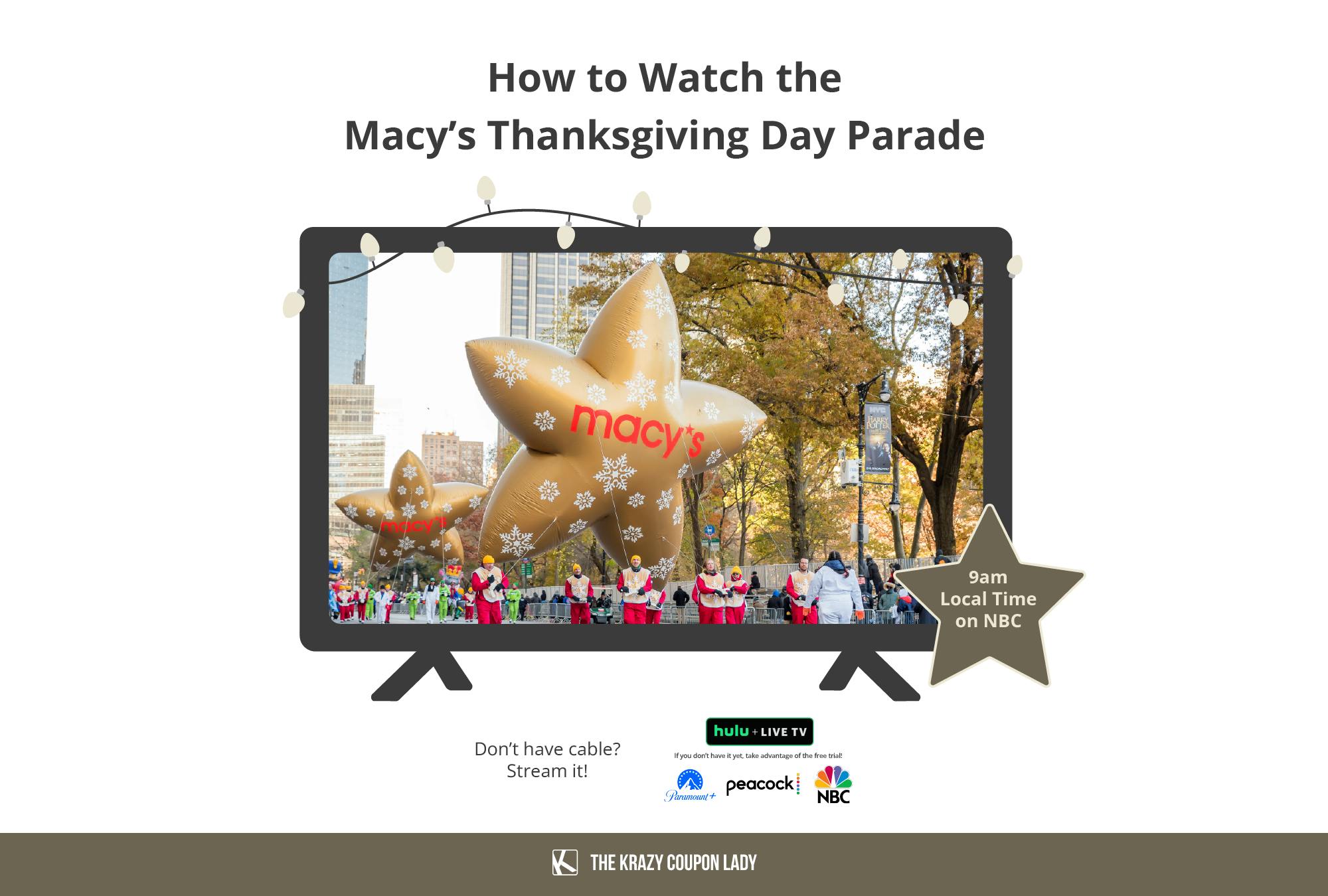 how to watch macys thanksgiving parade without cable