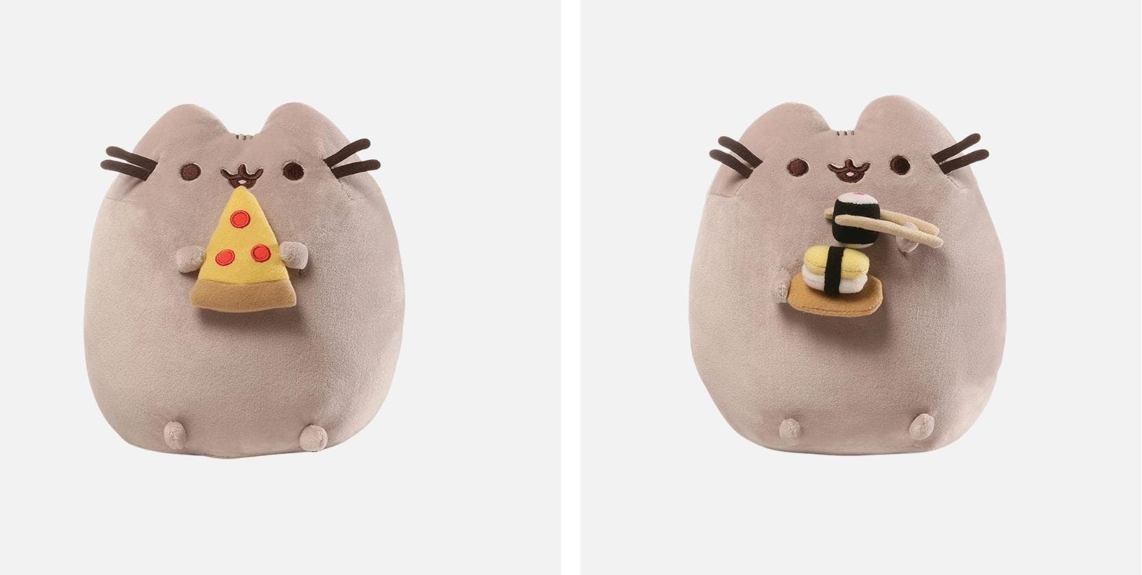 pusheen eating sushi