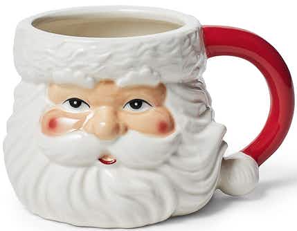 vintage santa mugs - A Holiday Wonder Santa Mug on a white background