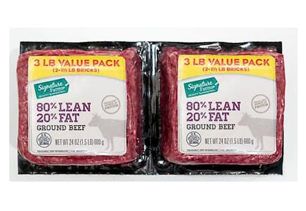 3 Pounds Ground Beef