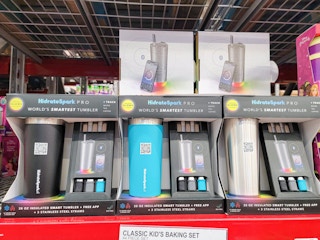 smart tumblers on a shelf