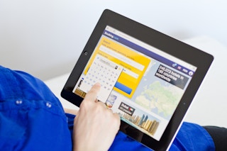 Booking.com website opened on a laptop