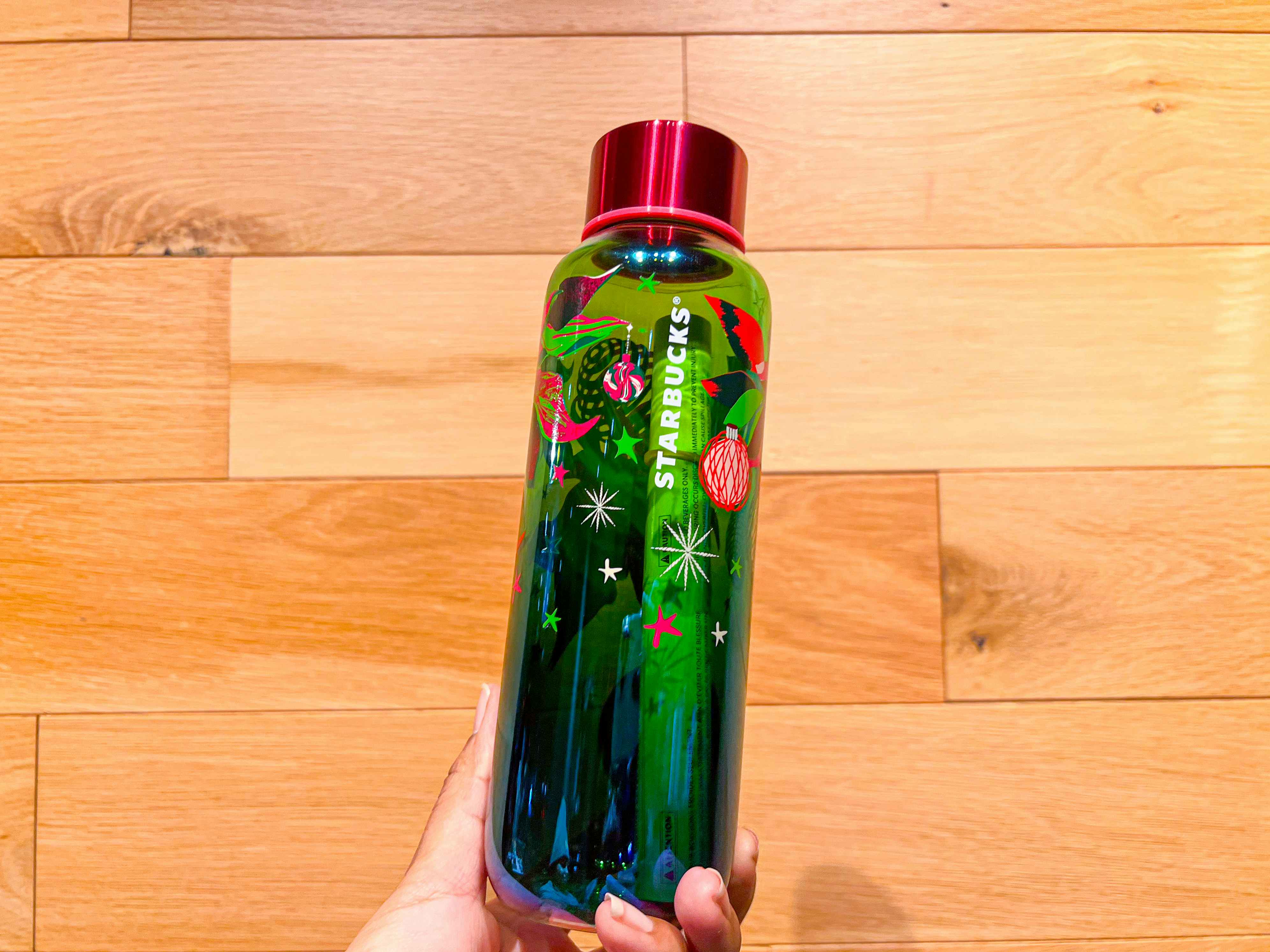 Starbucks Holiday Christmas Tree 2021 Plastic Water Bottle 24oz New