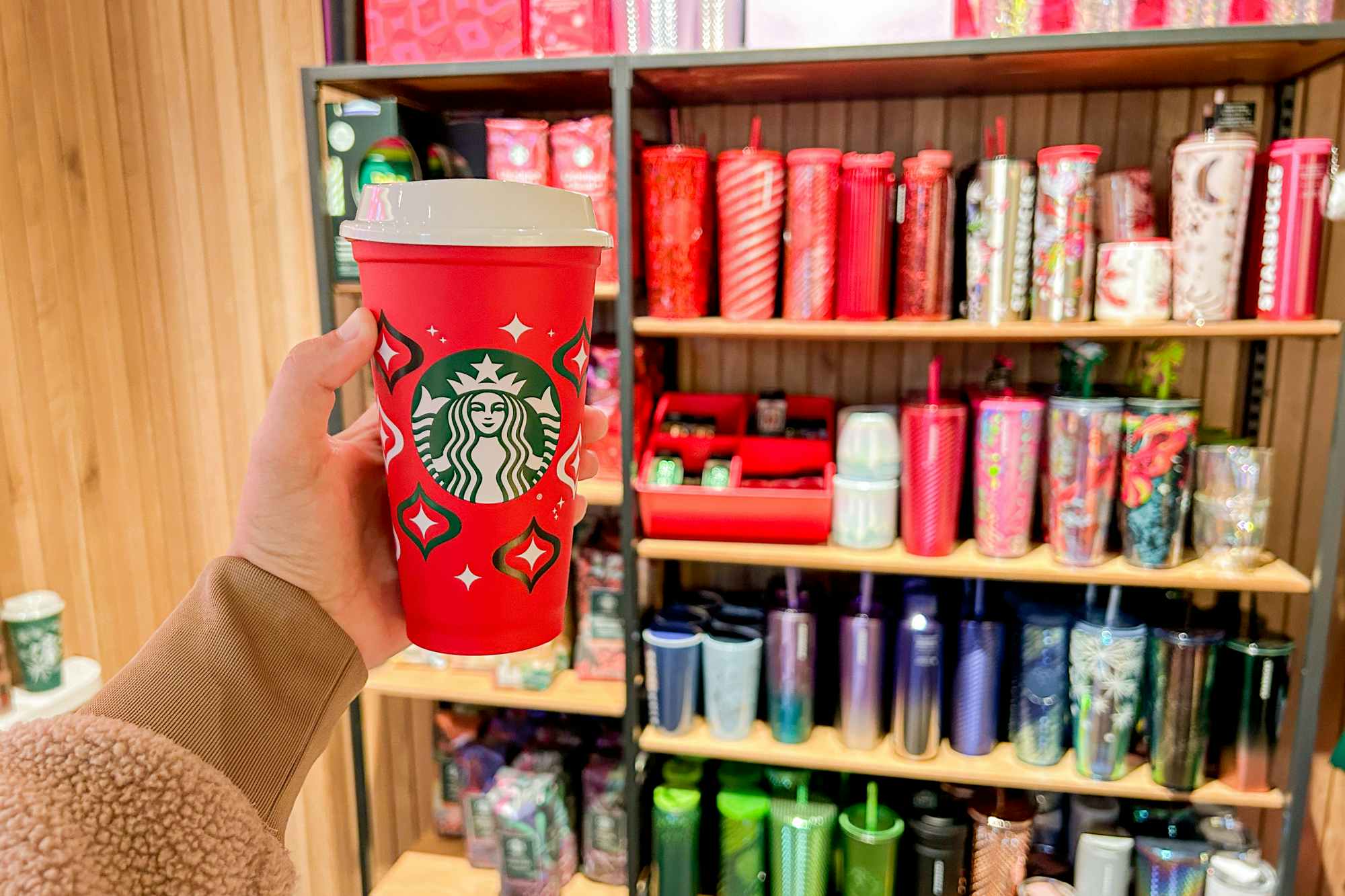 Christmas Tree Starbucks SVG - Winter Starbucks Hot Cup SVG 16 Oz