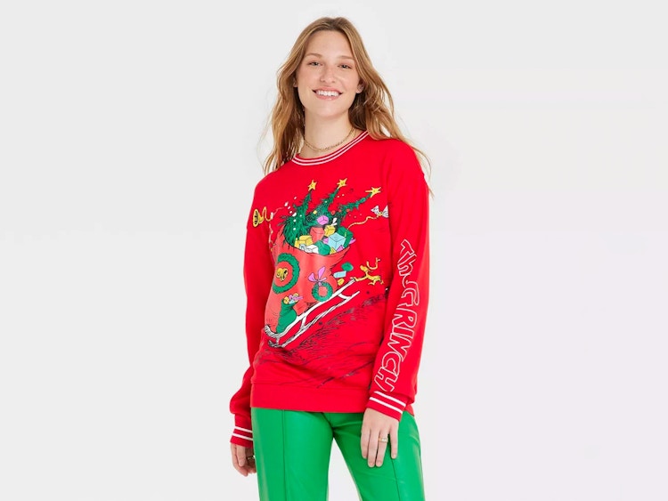 Women's Grinch sweatshirt from Target
