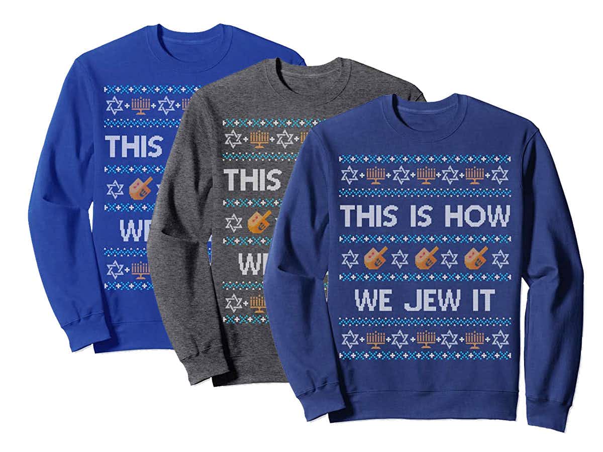 This is How we Jew it sweater available in three colors