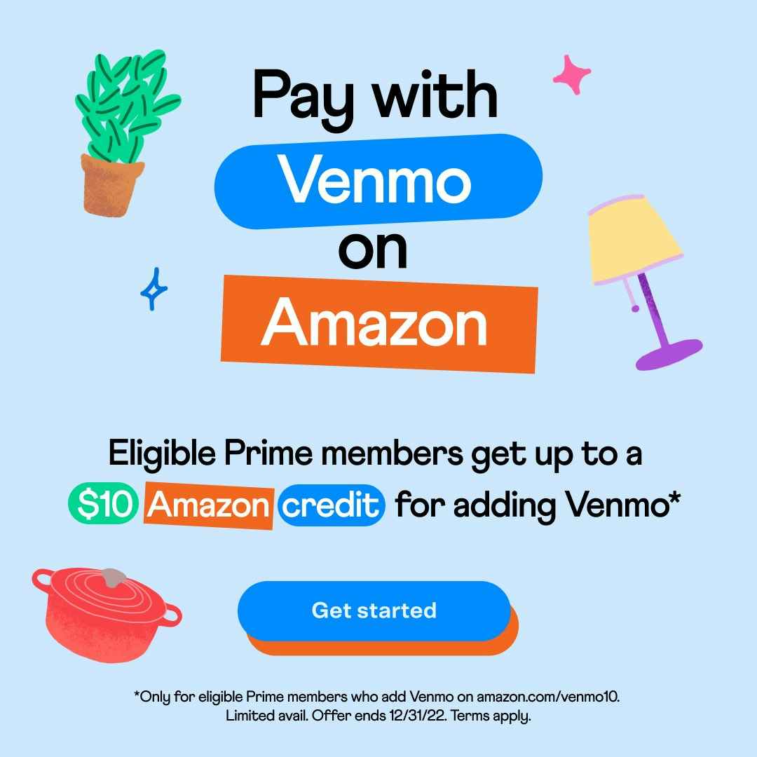 Venmo on Amazon $10 credit promotional image