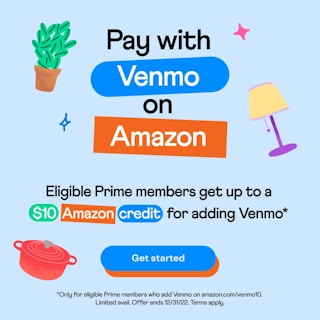 Venmo on Amazon $10 credit promotional image