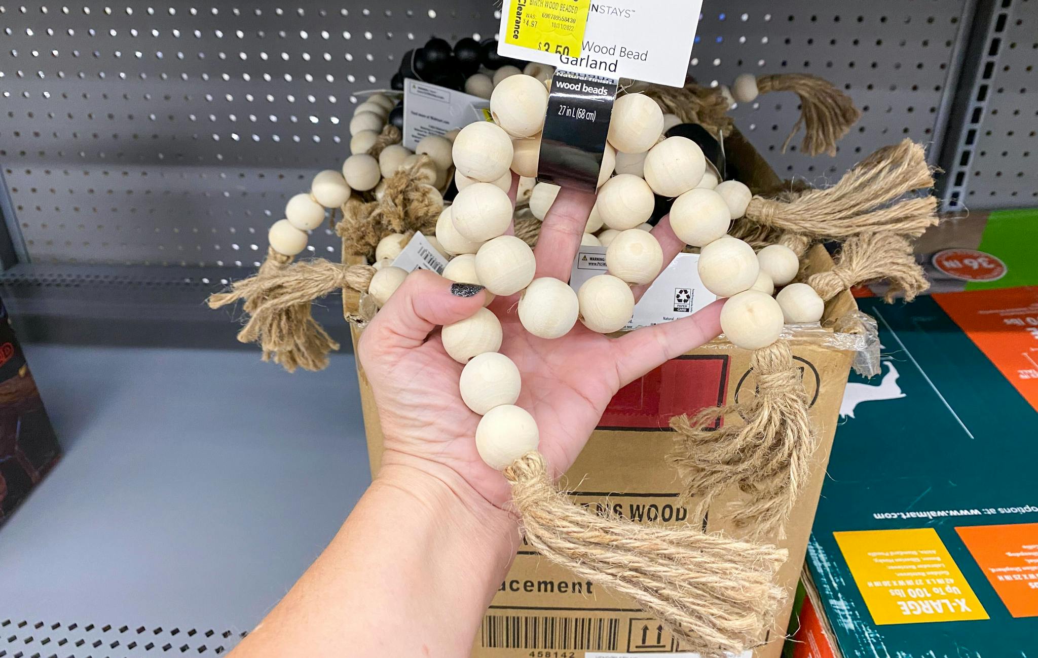 Trendy Wood Garland on Clearance, $1 at Walmart - The Krazy ...