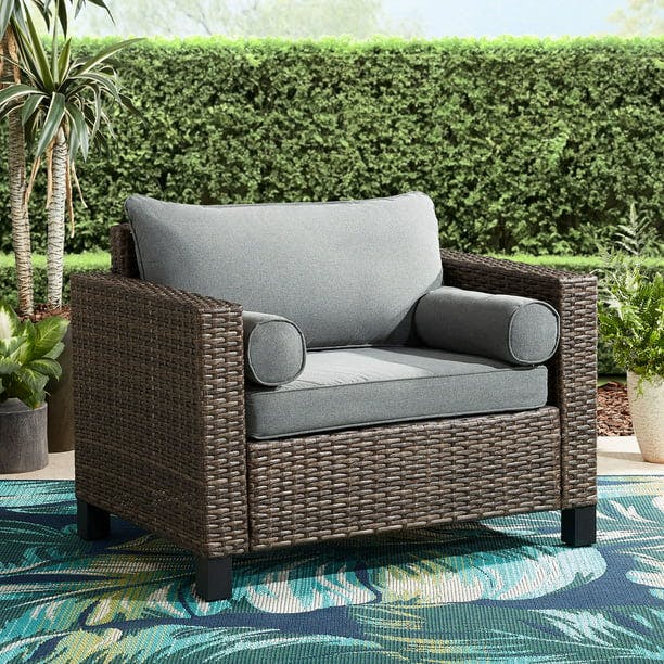 3 piece grey rattan bistro set