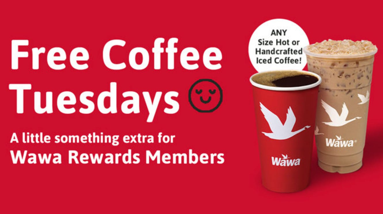 wawa free coffee tuesdays advertisements