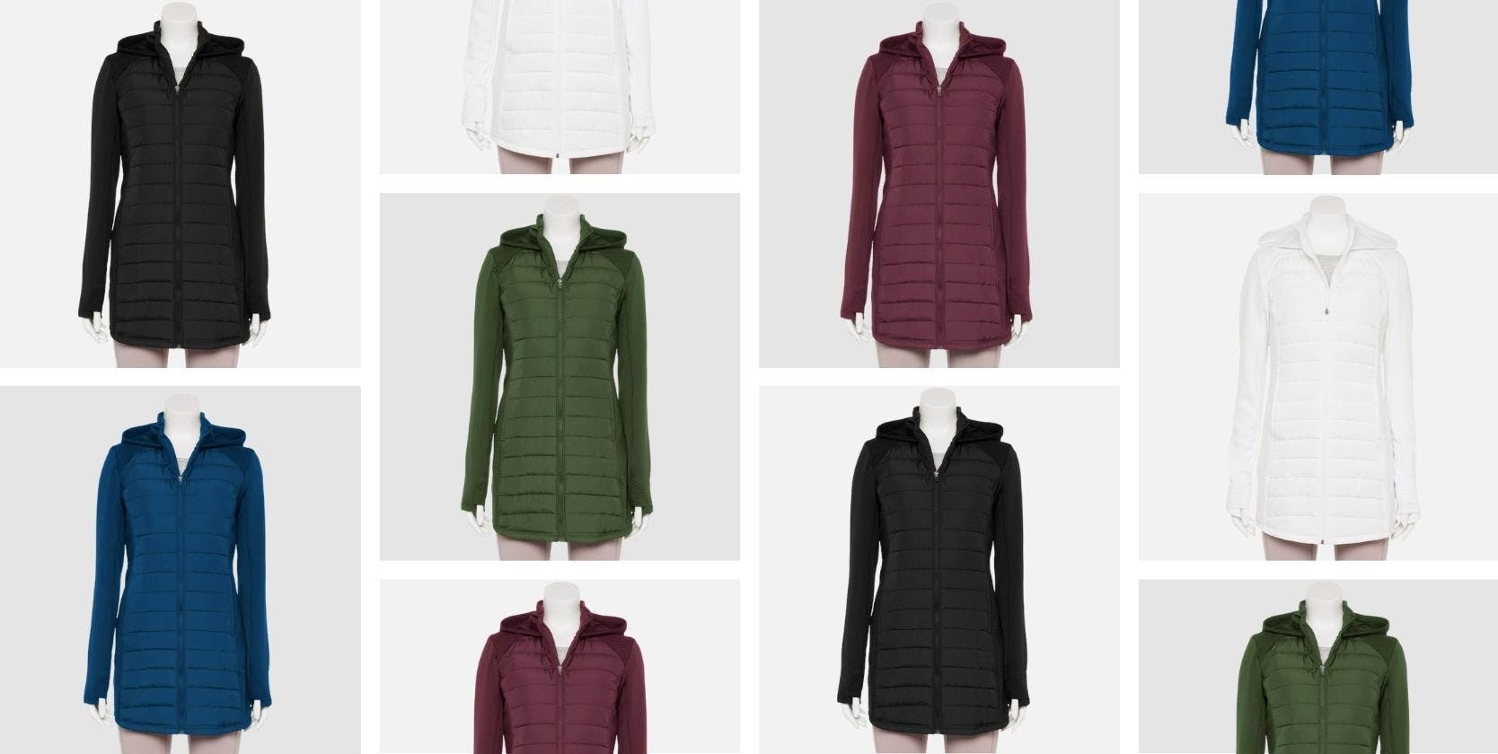 Tek Gear Women's Long MixedMedia Jacket, 25.49 at Kohl's (Reg. 60