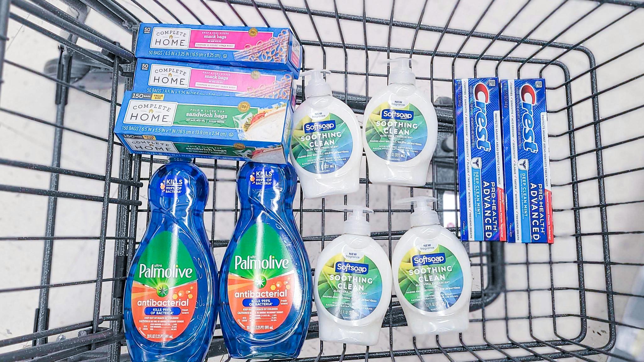shopping haul roundup in walgreens cart