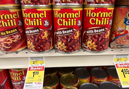 Hormel Chili with Beans or Stagg Chili