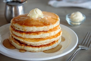 plate of pancakes from shoneys