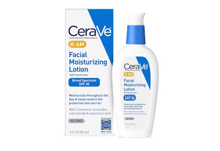 3 Cerave Face Lotion + SPF 30