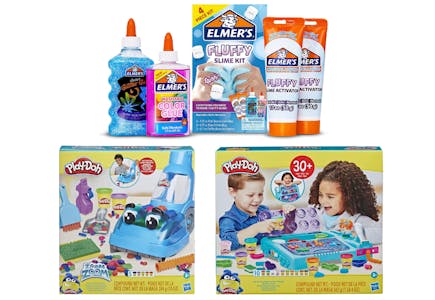 3 Elmer's Slime & Play-Doh Kits
