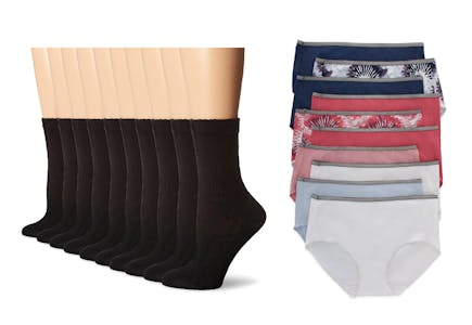 2 Hanes Women's Underwear & Socks