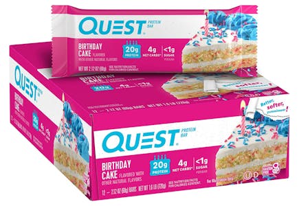 2 Quest Birthday Cake Bars