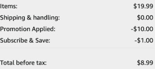 A screenshot of the total