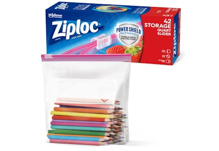 Ziploc Quart Food Storage Slider Bags