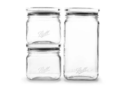 3-Pack Glass Storage Jars