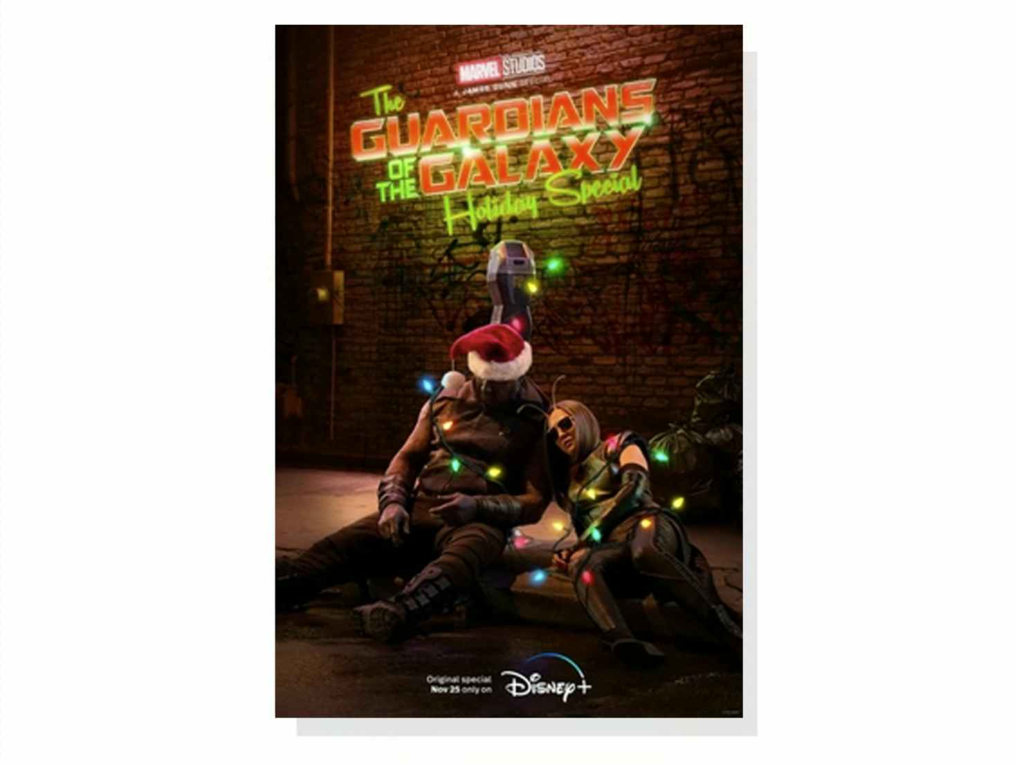 Movie poster for the Guardians of the Galaxy Holiday Special, one of the best Christmas movies on Disney Plus.