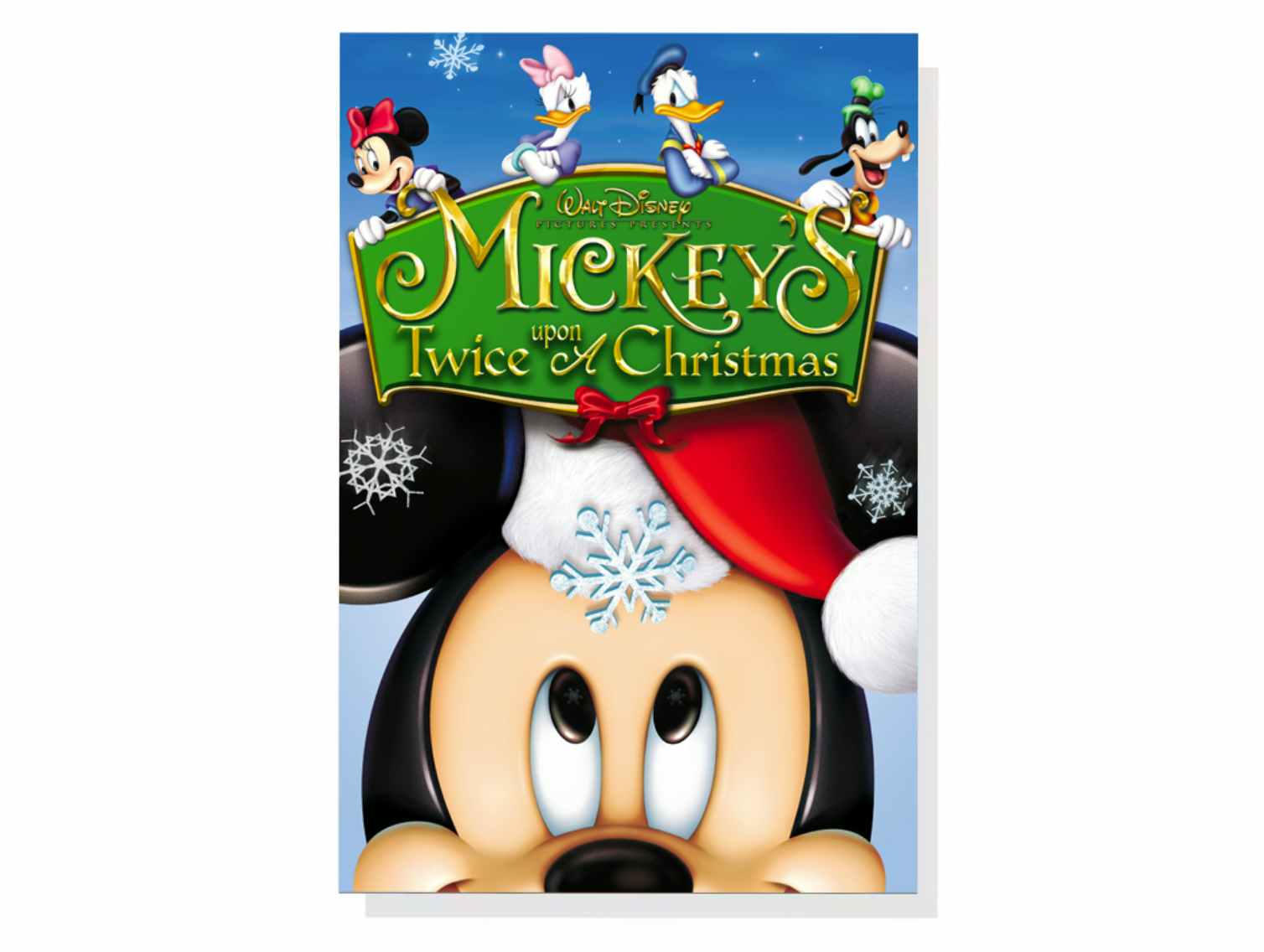 Movie poster for Mickey's Twice Upon a Christmas, one of the best Christmas movies on Disney Plus.