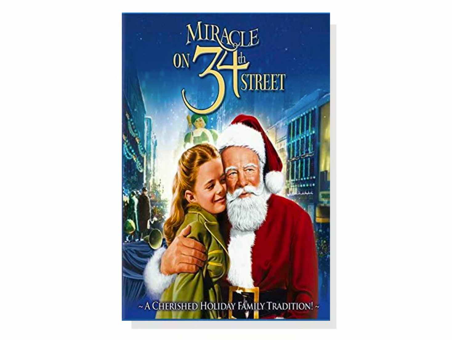 Movie poster for Miracle on 34th Street, one of the best Christmas movies on Disney Plus.