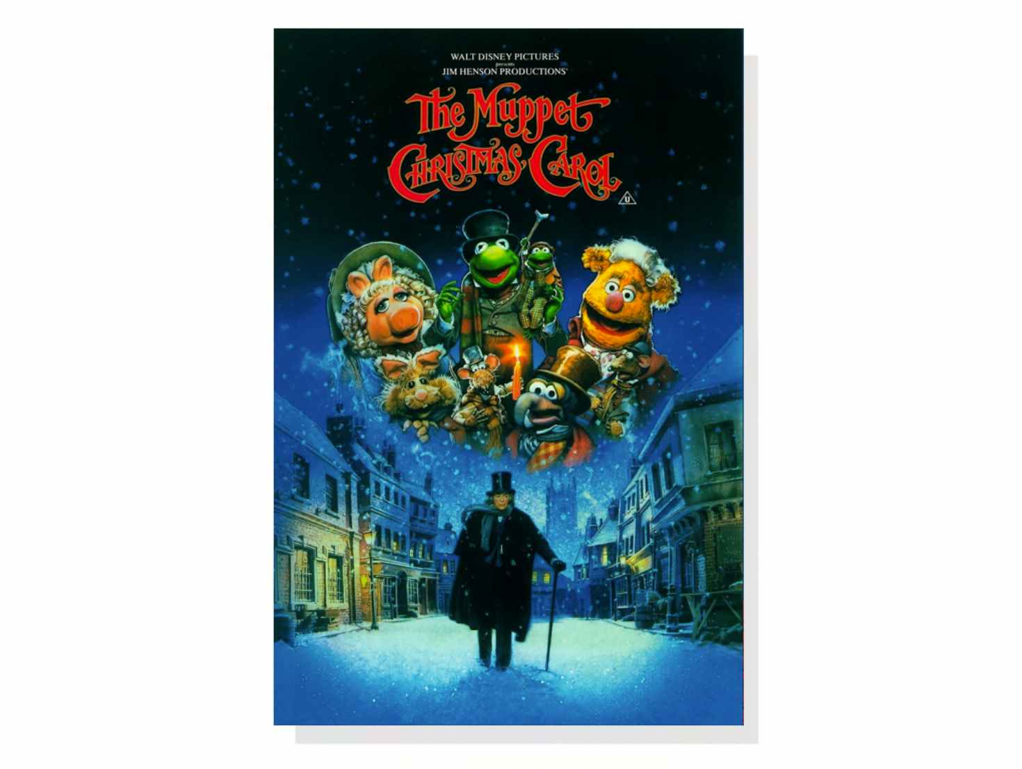 Movie poster for Muppet Christmas Carol, one of the best Christmas movies on Disney Plus.