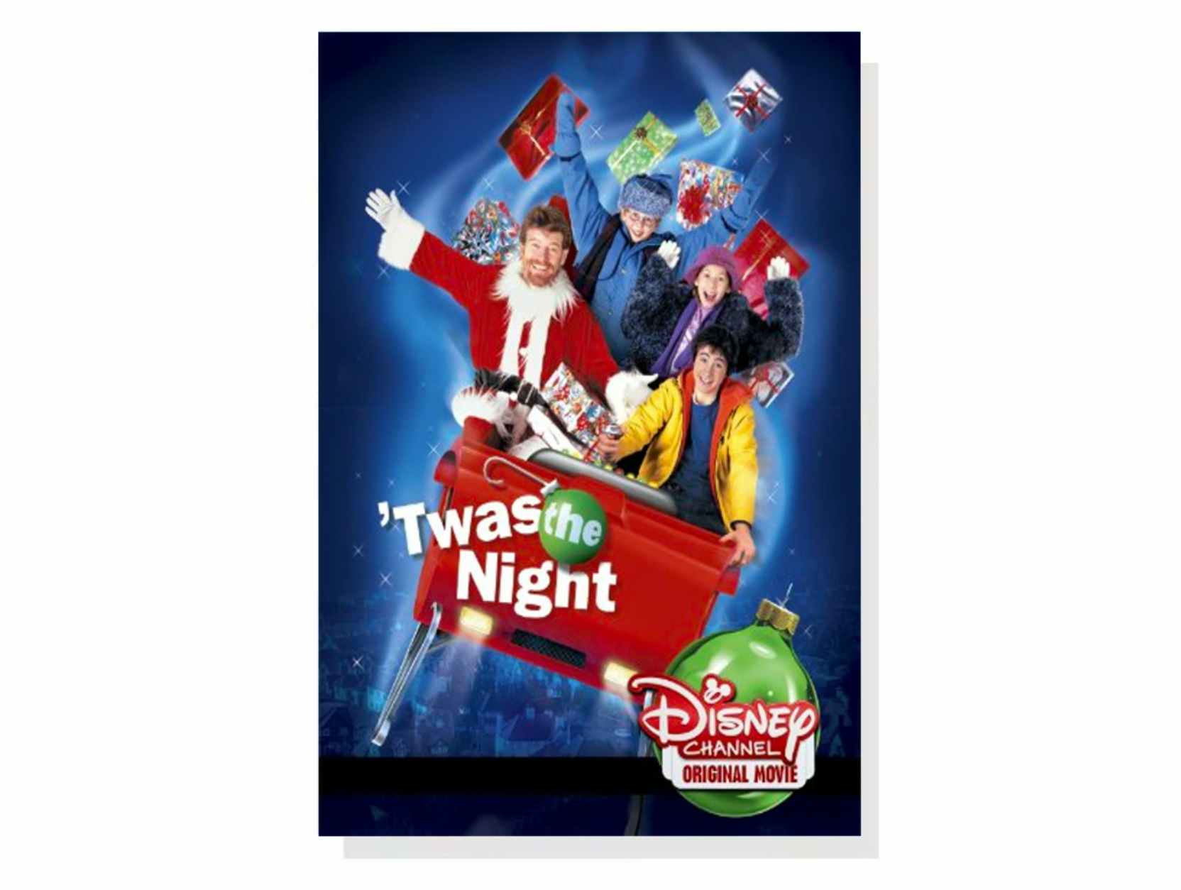 Movie poster for Twas the Night, one of the best Christmas movies on Disney Plus.