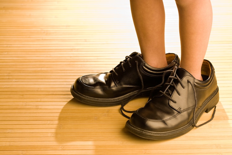 shoes too large for child