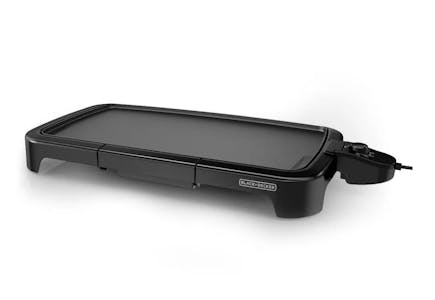 Family-Sized Electric Griddle with Removable Drip Tray