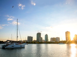 sailboat near st petersburg florida coast