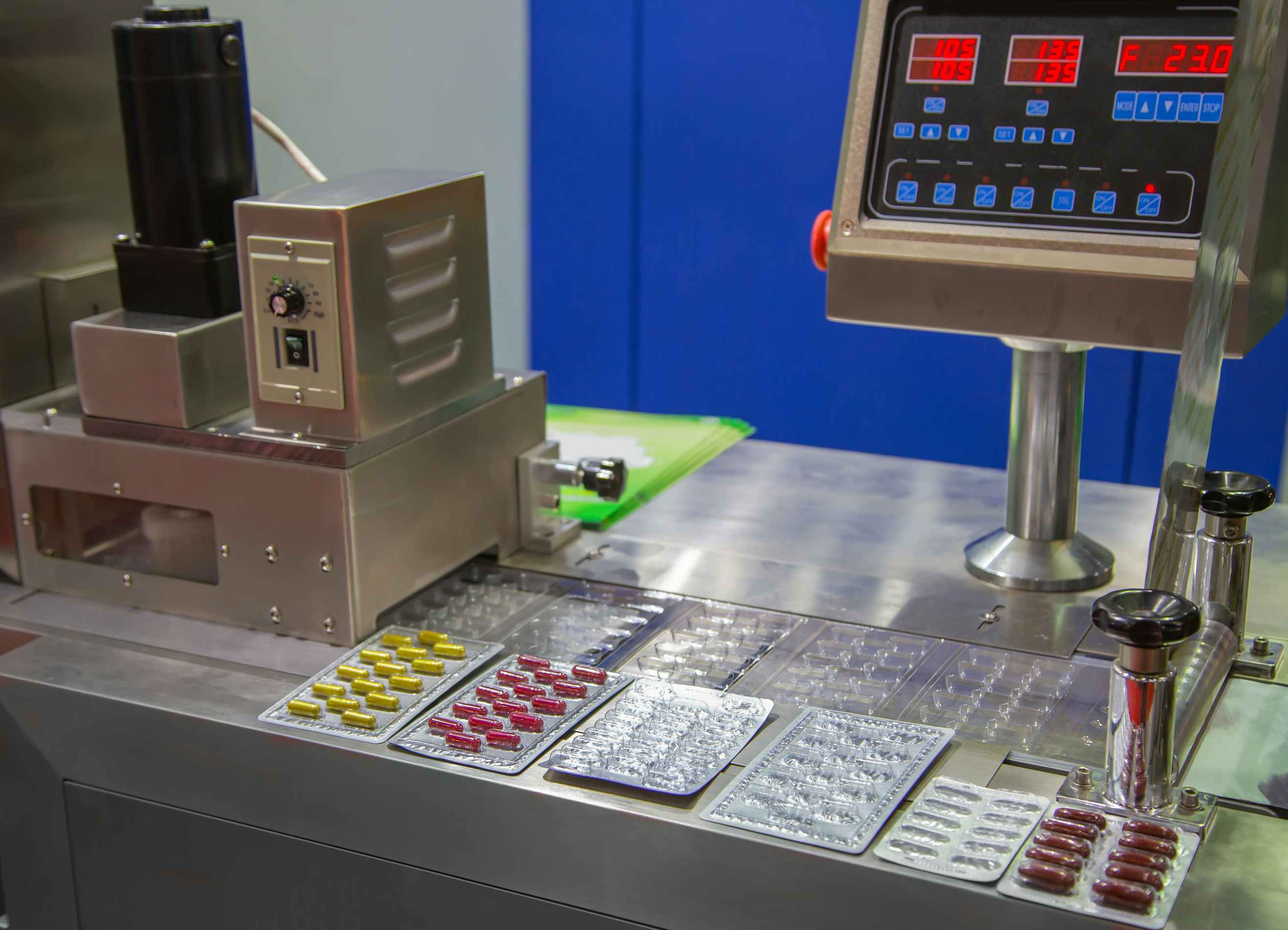 Capsule blister packing machine in pharmaceutical industrial; these will be ramped up during the childrens tylenol shortage